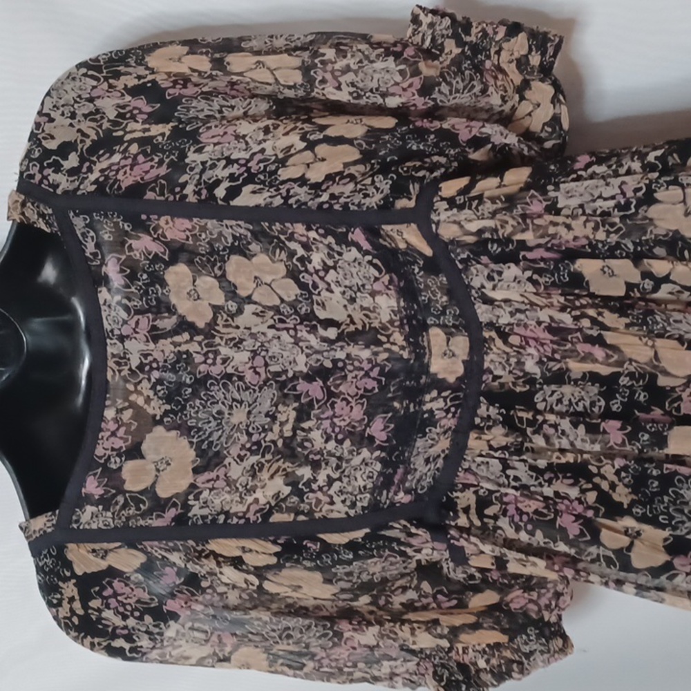 Free People More Than A Feeling Tunic Black Multi-Color Floral. Size XS - Picture 13 of 16